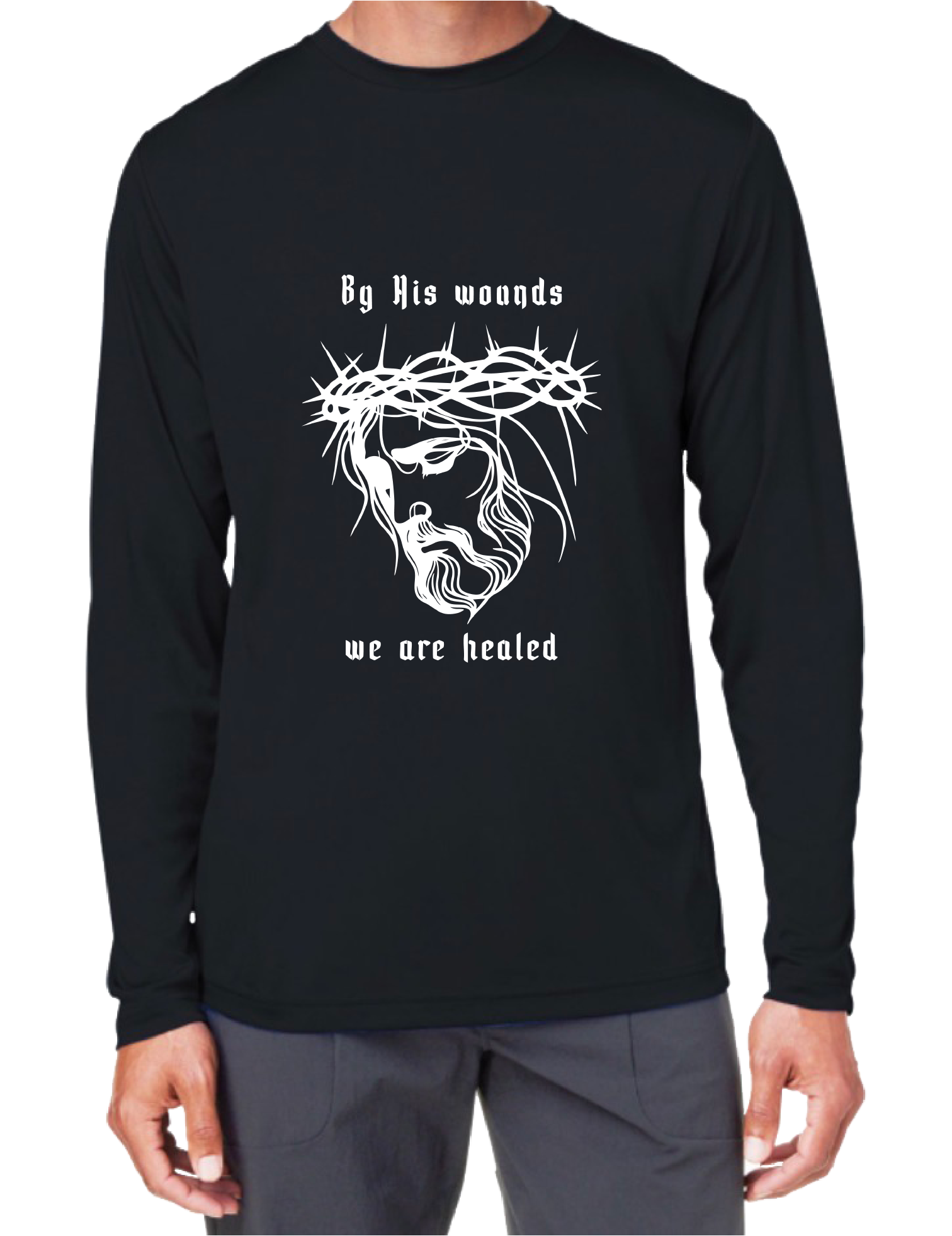 By His Wounds 1 crewneck