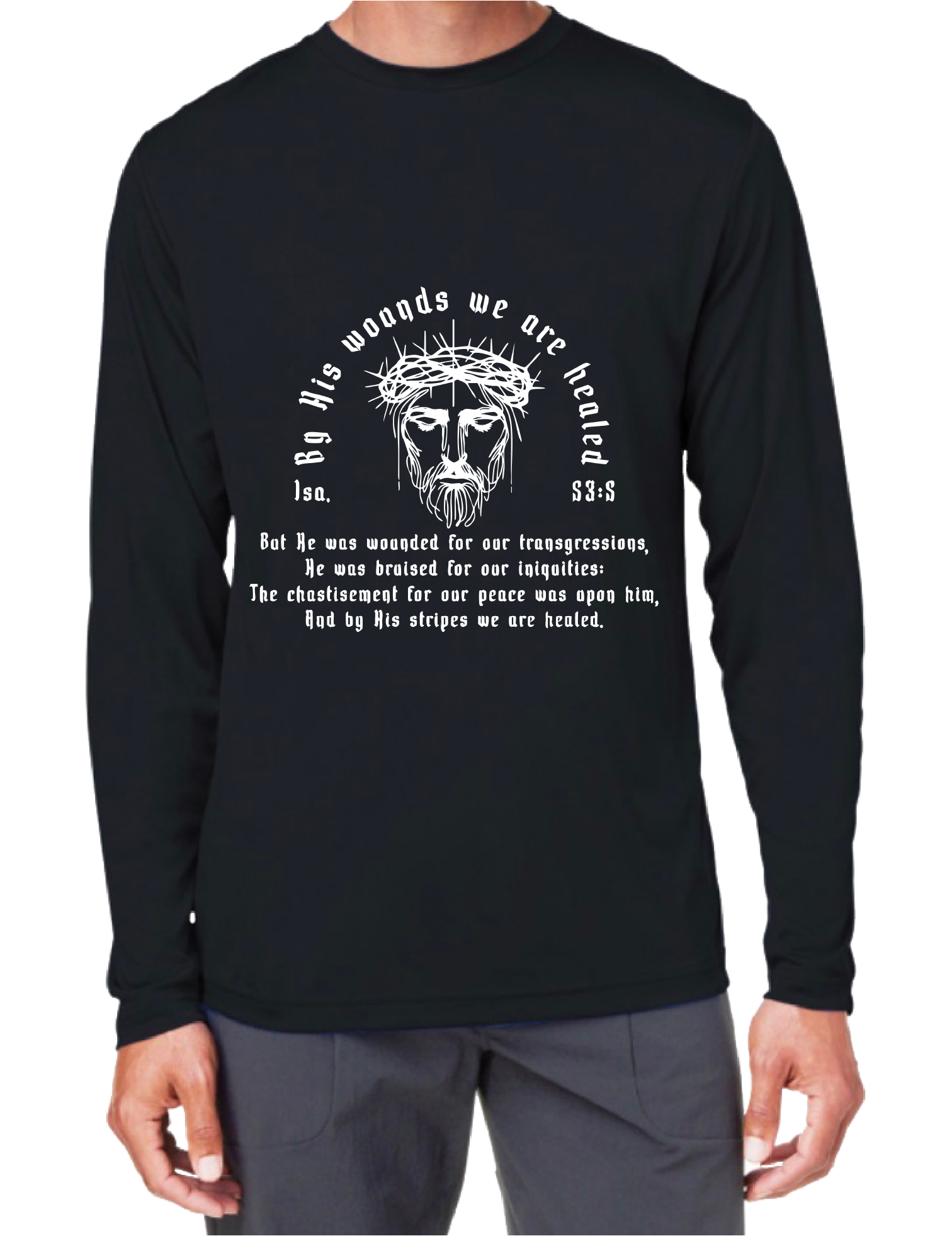 By His Wounds 4 long sleeve