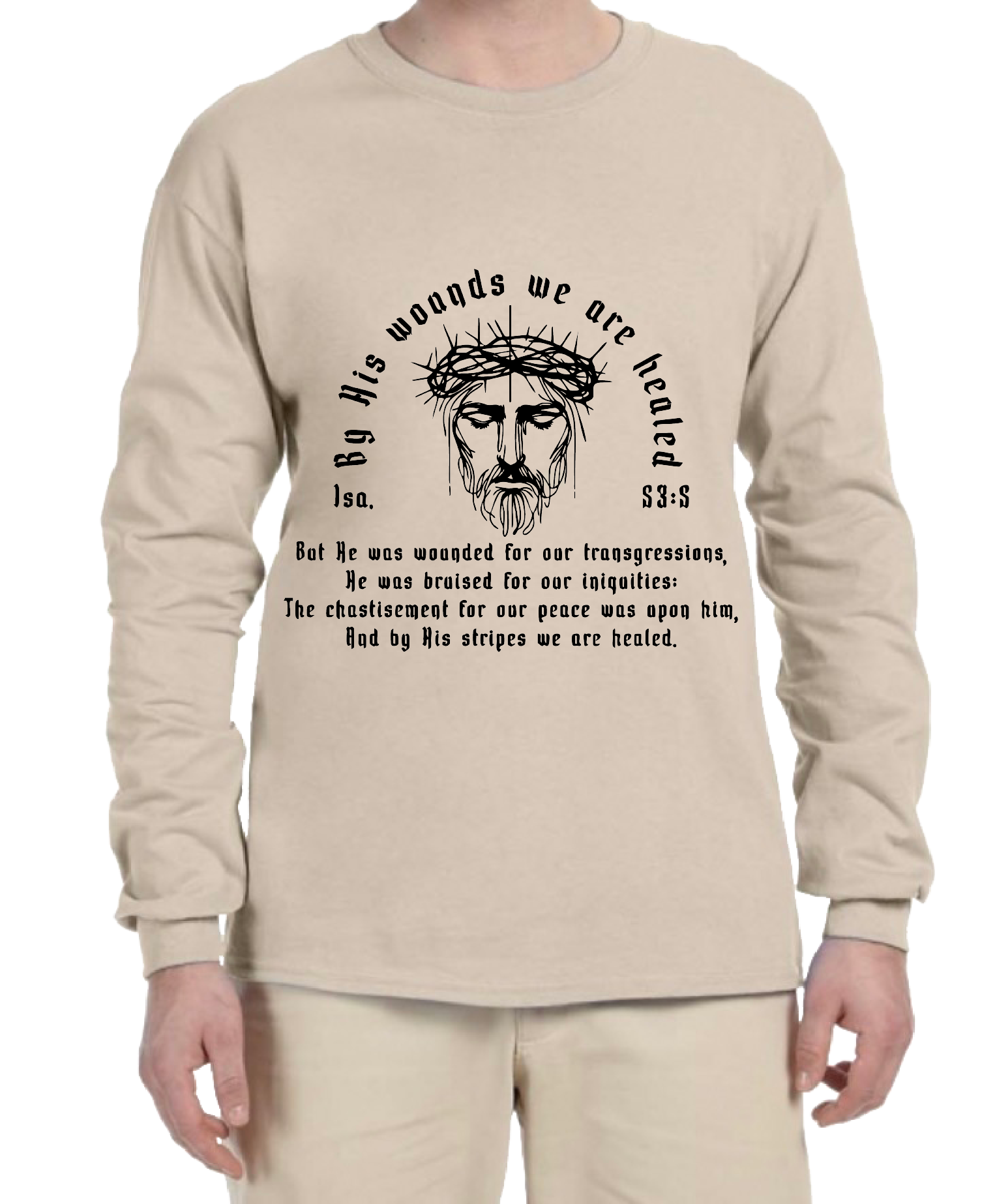 By His Wounds 4 long sleeve - Image 4