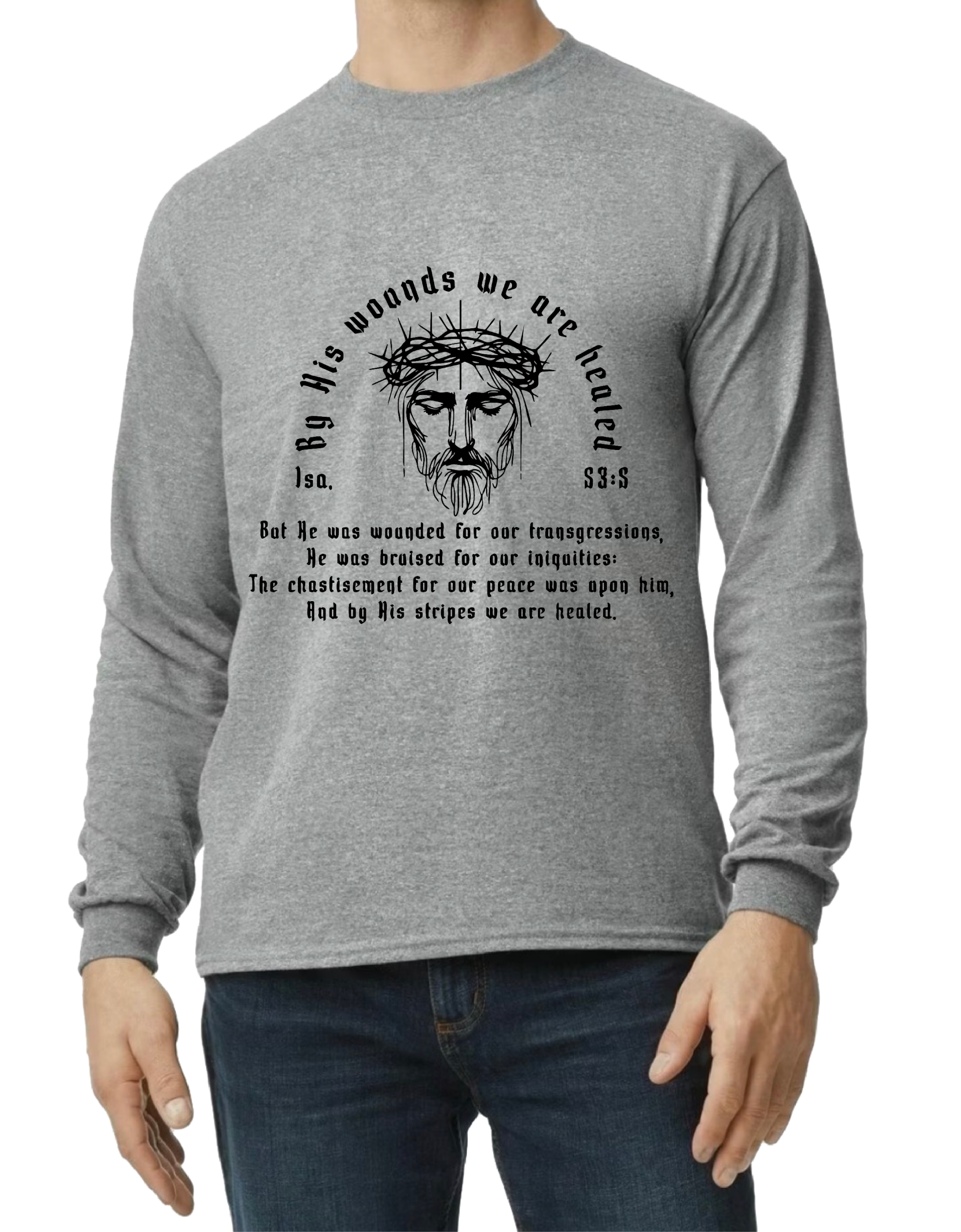 By His Wounds 4 long sleeve - Image 3