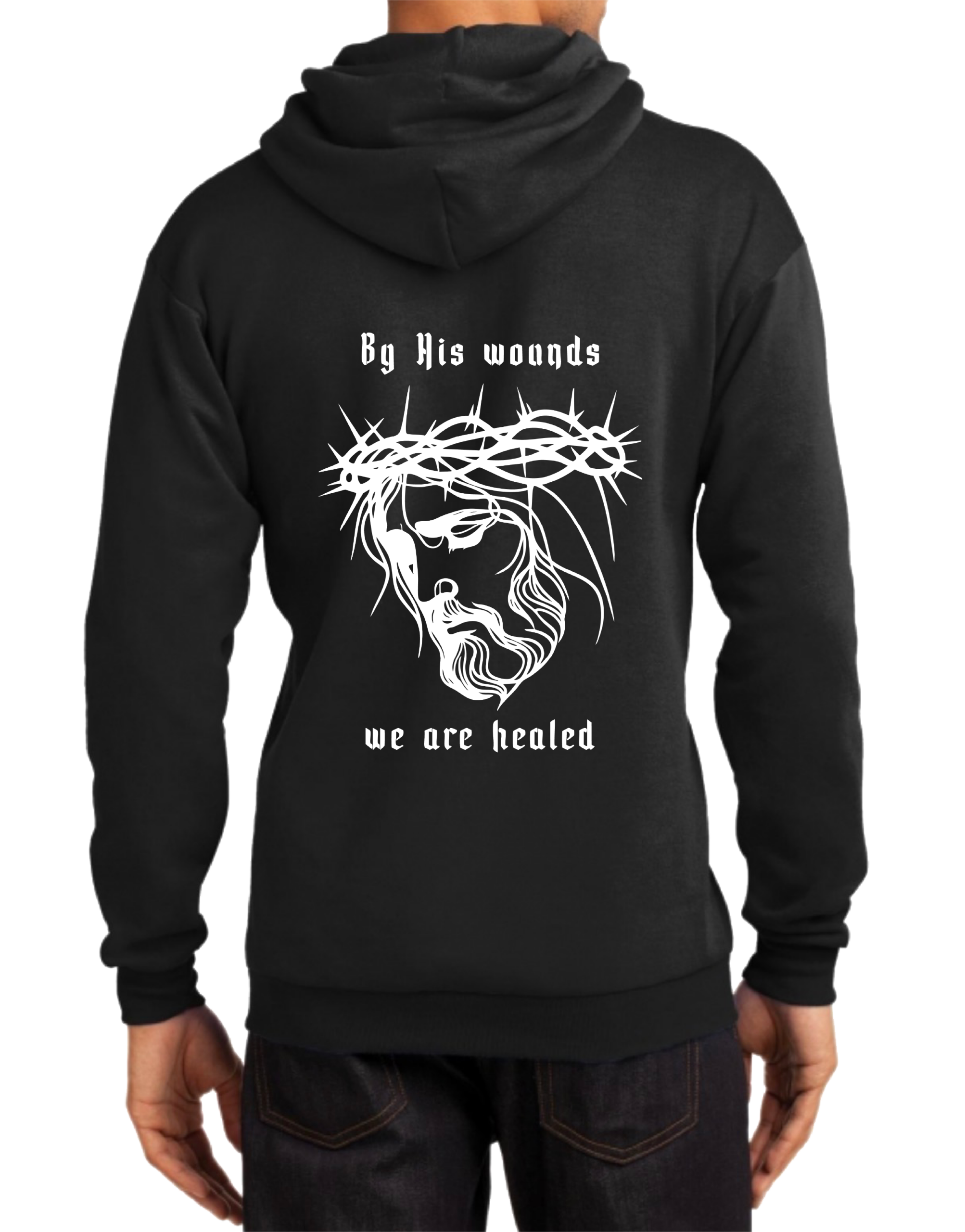 By His Wounds 1 Hoodie - Image 3